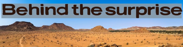 Behind the surprise Example 3