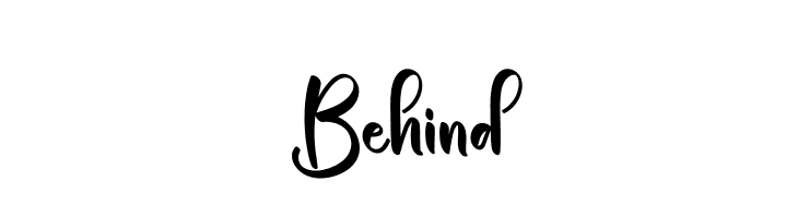 Behind  font caratteri gratis