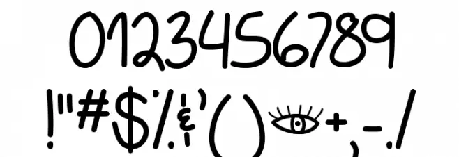 BehindBlueEyes Font OTHER CHARS