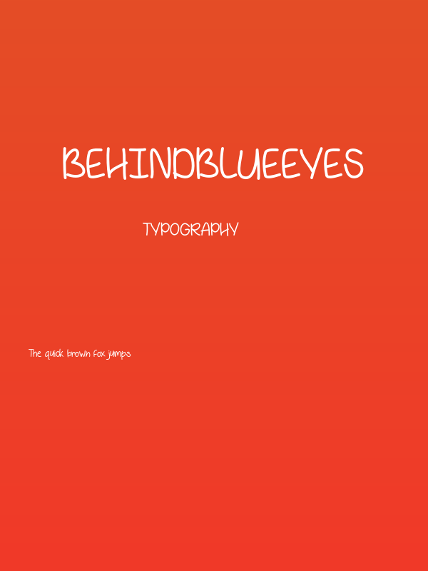 BehindBlueEyes Poster