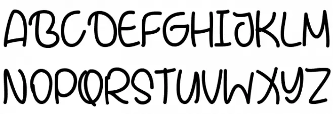 BehindBrownEyes Font Litere mari