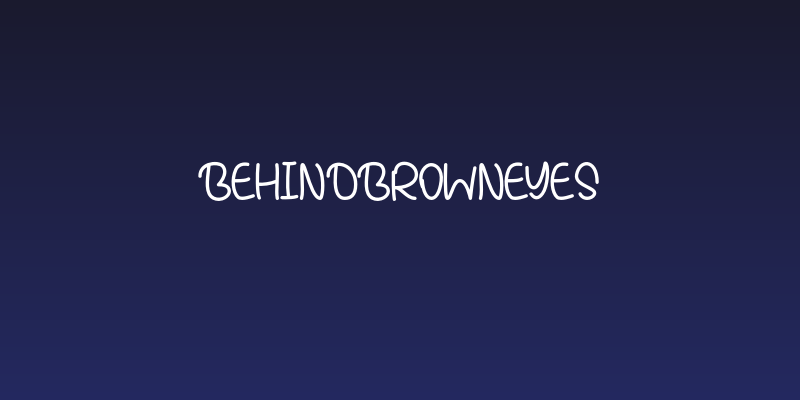 BehindBrownEyes Social Header