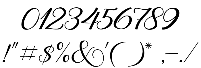 BehindScript Font OTHER CHARS