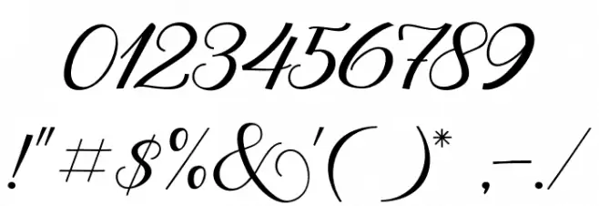 BehindScript Font OTHER CHARS