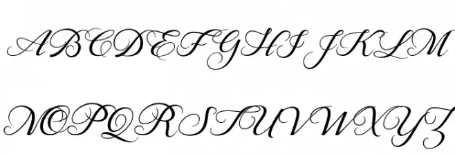 BehindScript फ़ॉन्ट अपरकेस