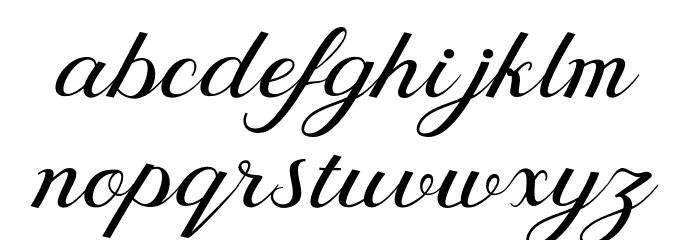 BehindScript Font LOWERCASE
