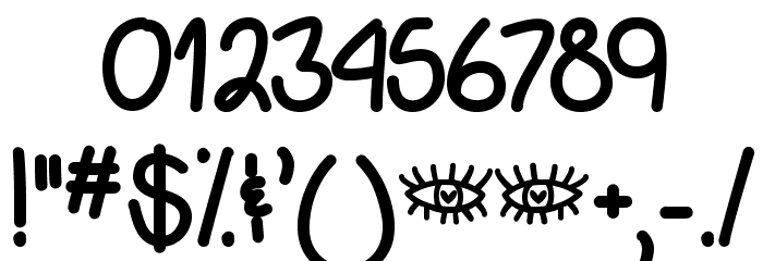 BehindVioletEyes Font OTHER CHARS