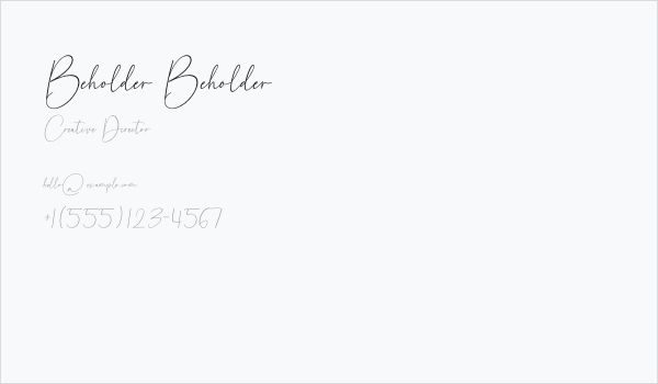 Beholder Beholder Business Card