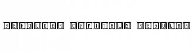 Beholder Capitals Regular  नि: शुल्क फ़ॉन्ट्स डाउनलोड