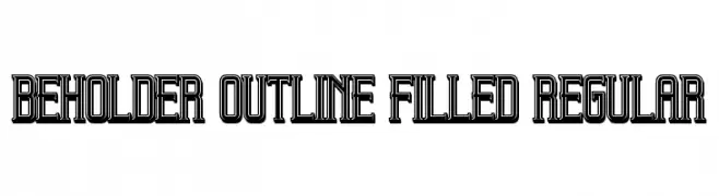 Beholder Outline Filled Regular  Descarca Fonturi Gratis