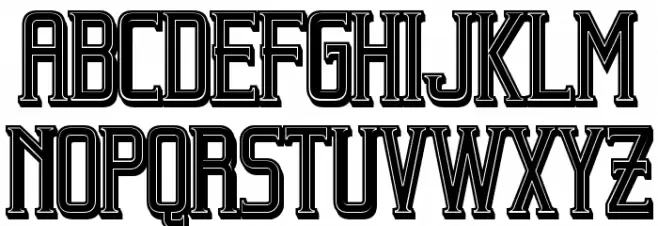Beholder Outline Filled Regular Schriftart Groß
