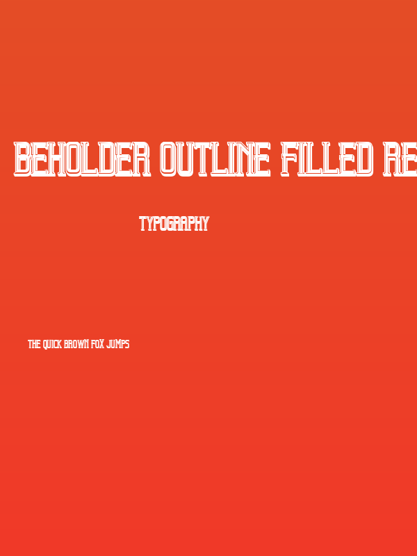 Beholder Outline Filled Regular Poster