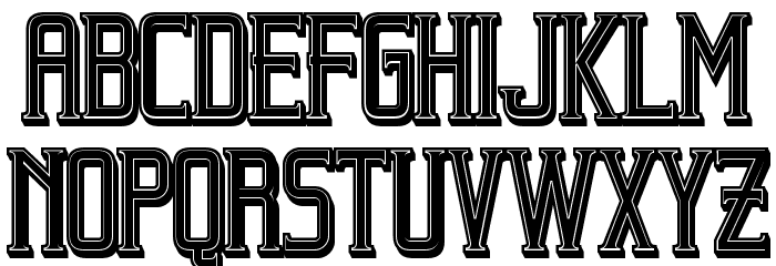 Beholder Outline Filled Regular Font LOWERCASE