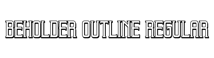 Beholder Outline Regular  免费字体下载