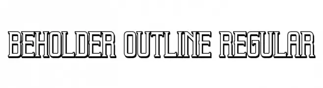 Beholder Outline Regular  Скачать бесплатные шрифты