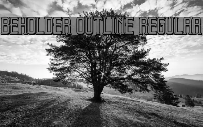 Beholder Outline Regular Font examples