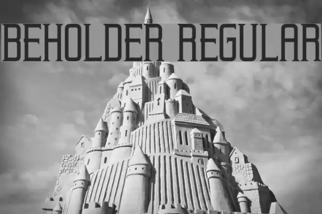 Beholder Regular Font examples