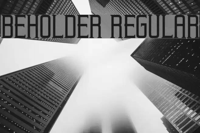 Beholder Regular Font examples