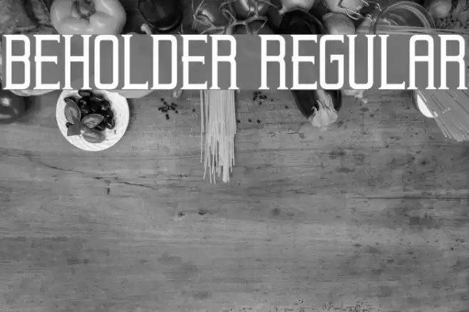 Beholder Regular Font examples