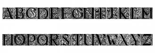 Behrens Antiqua Initialen Regular Font UPPERCASE