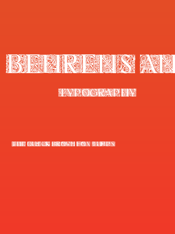 Behrens Antiqua Initialen Regular Poster