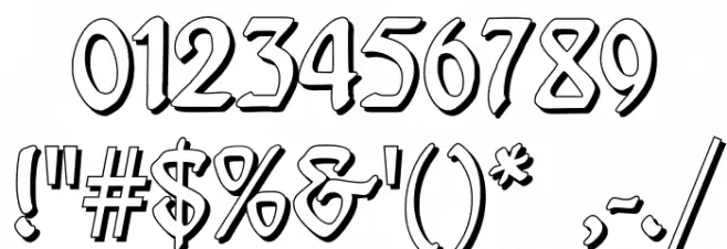 Behrensschrift Shadow Font OTHER CHARS