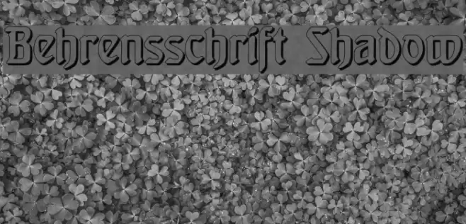 Behrensschrift Shadow Font examples