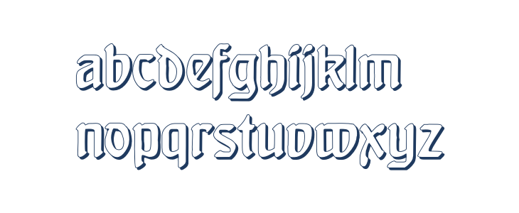 Behrensschrift Shadow Lowercase