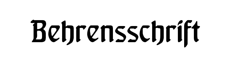Behrensschrift Font