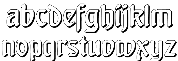 BehrensschriftShadow Font LOWERCASE