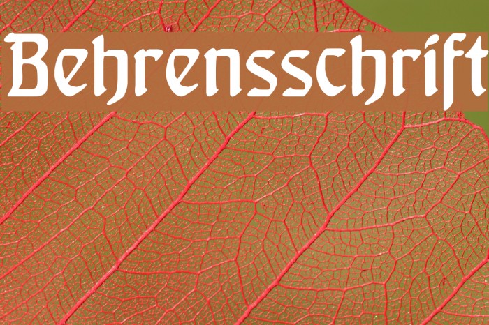 Behrensschrift Font examples