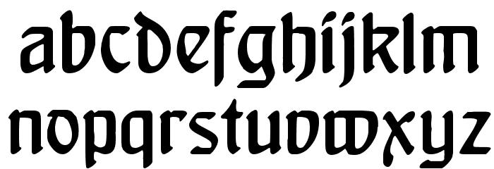 Behrensschrift Font LOWERCASE