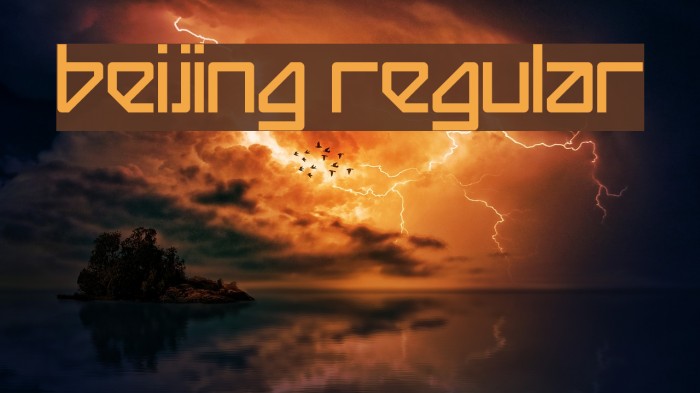 Beijing Regular Font examples