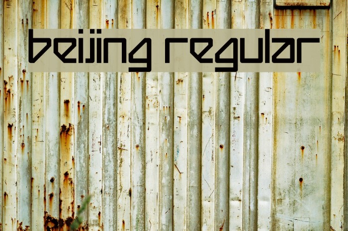 Beijing Regular Font examples