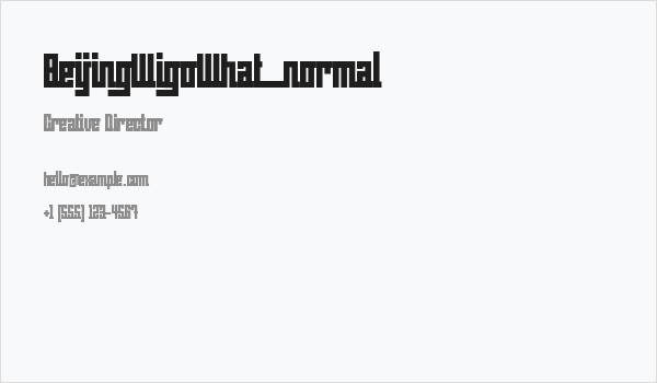 BeijingWigoWhat_normal Business Card