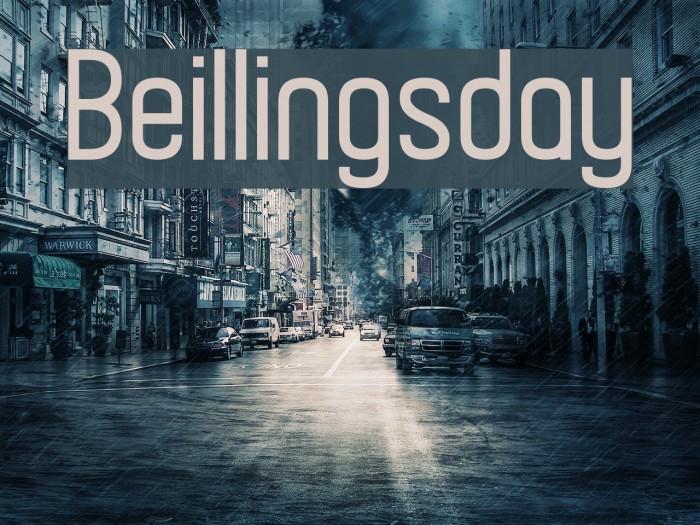 Beillingsday Шрифта examples
