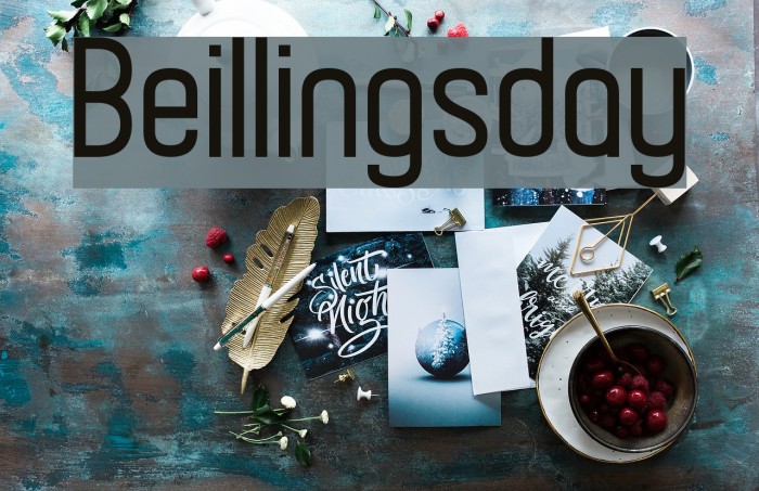 Beillingsday Шрифта examples