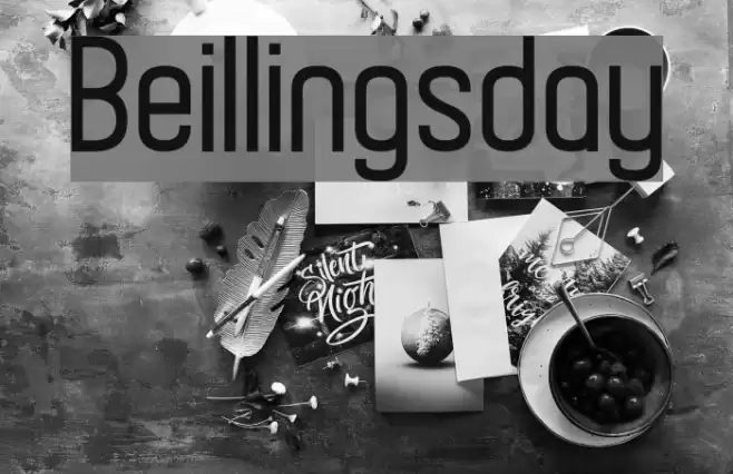 Beillingsday Font examples