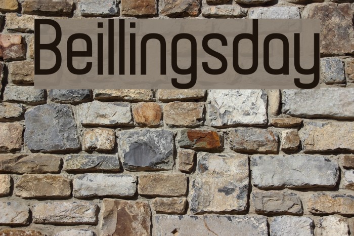 Beillingsday Font examples