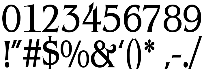 BeinetCondensed Normal Шрифта ДРУГИЕ символов