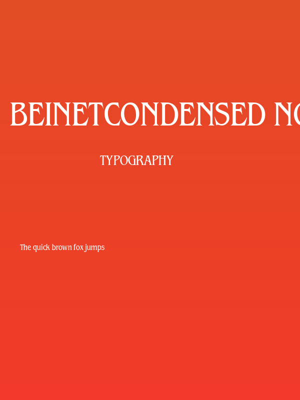 BeinetCondensed Normal Poster