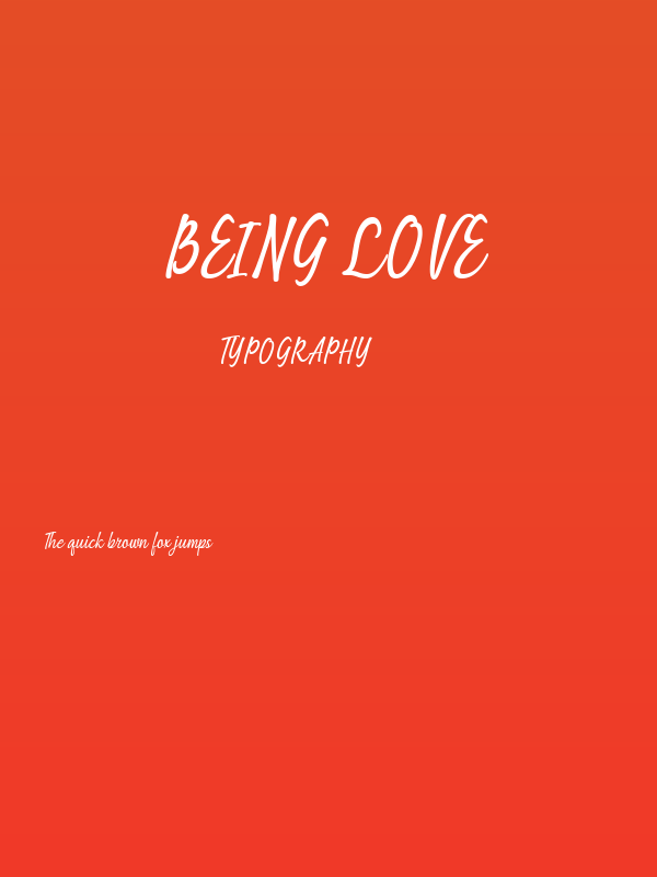 Being Love Poster