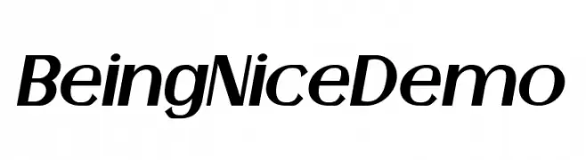 BeingNiceDemo  免费字体下载