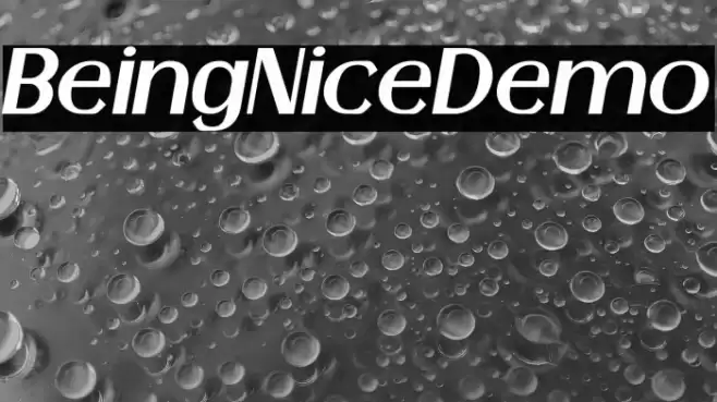 BeingNiceDemo Font examples