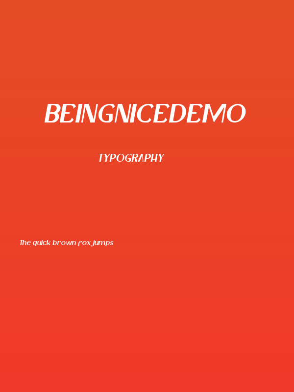 BeingNiceDemo Poster