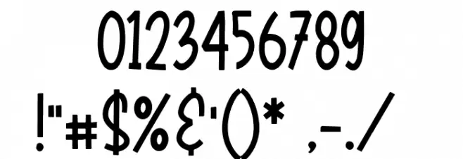 Beirnite Regular Font OTHER CHARS