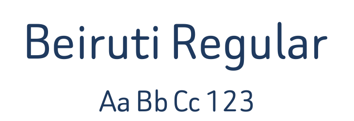 Beiruti Regular Font Preview