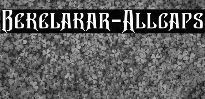 Bekelakar-Allcaps Font examples