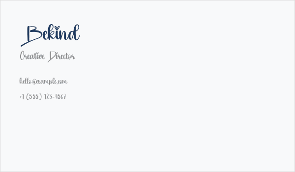 Bekind Business Card