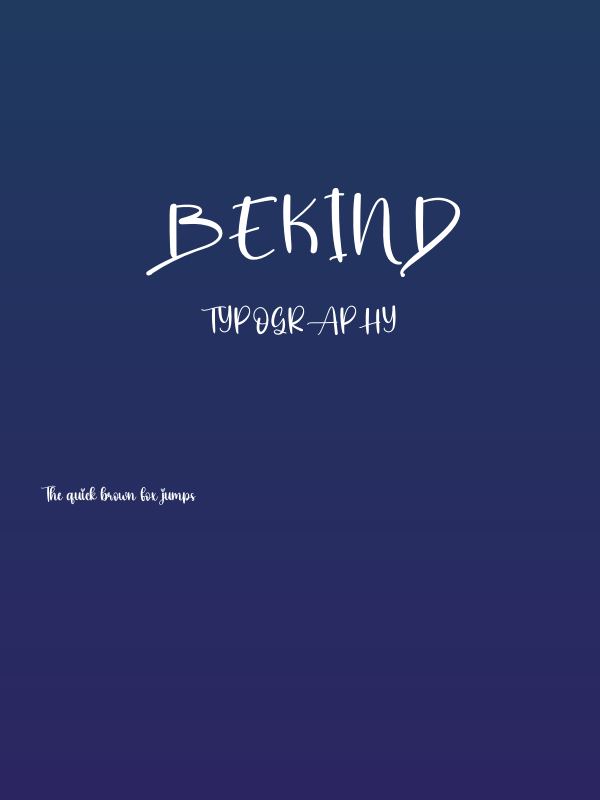 Bekind Poster